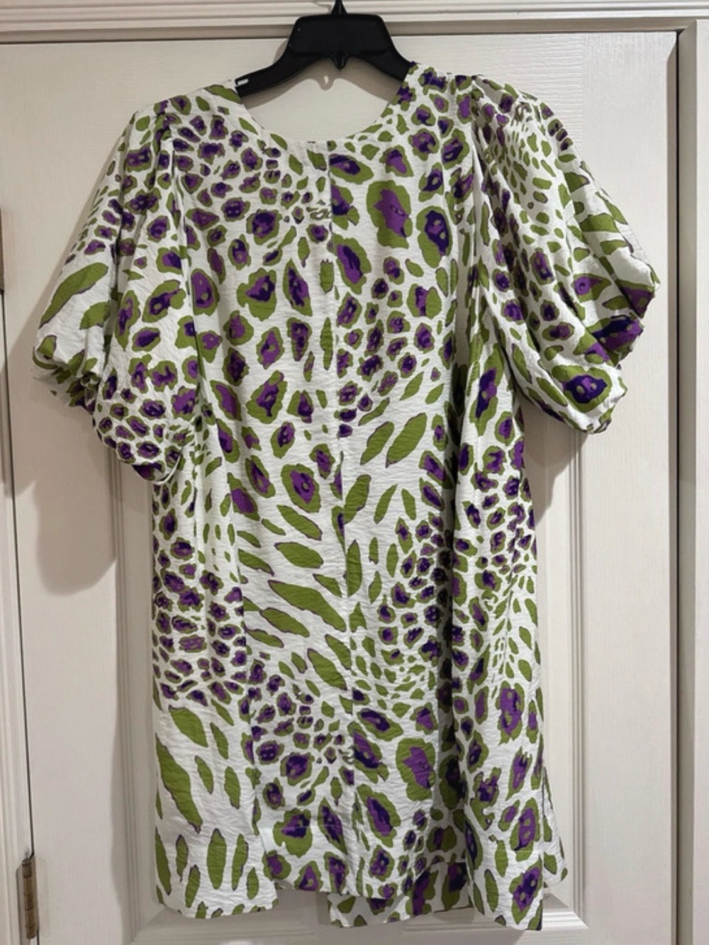 Umgee Green and Purple Printed Midi Dress